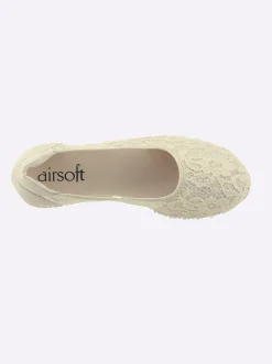 Ballerinas|airsoft modern+ Ballerina in Spitzen-Optik vanille