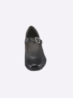 Ballerinas|airsoft comfort+ Ballerina mit Klettverschluss schwarz