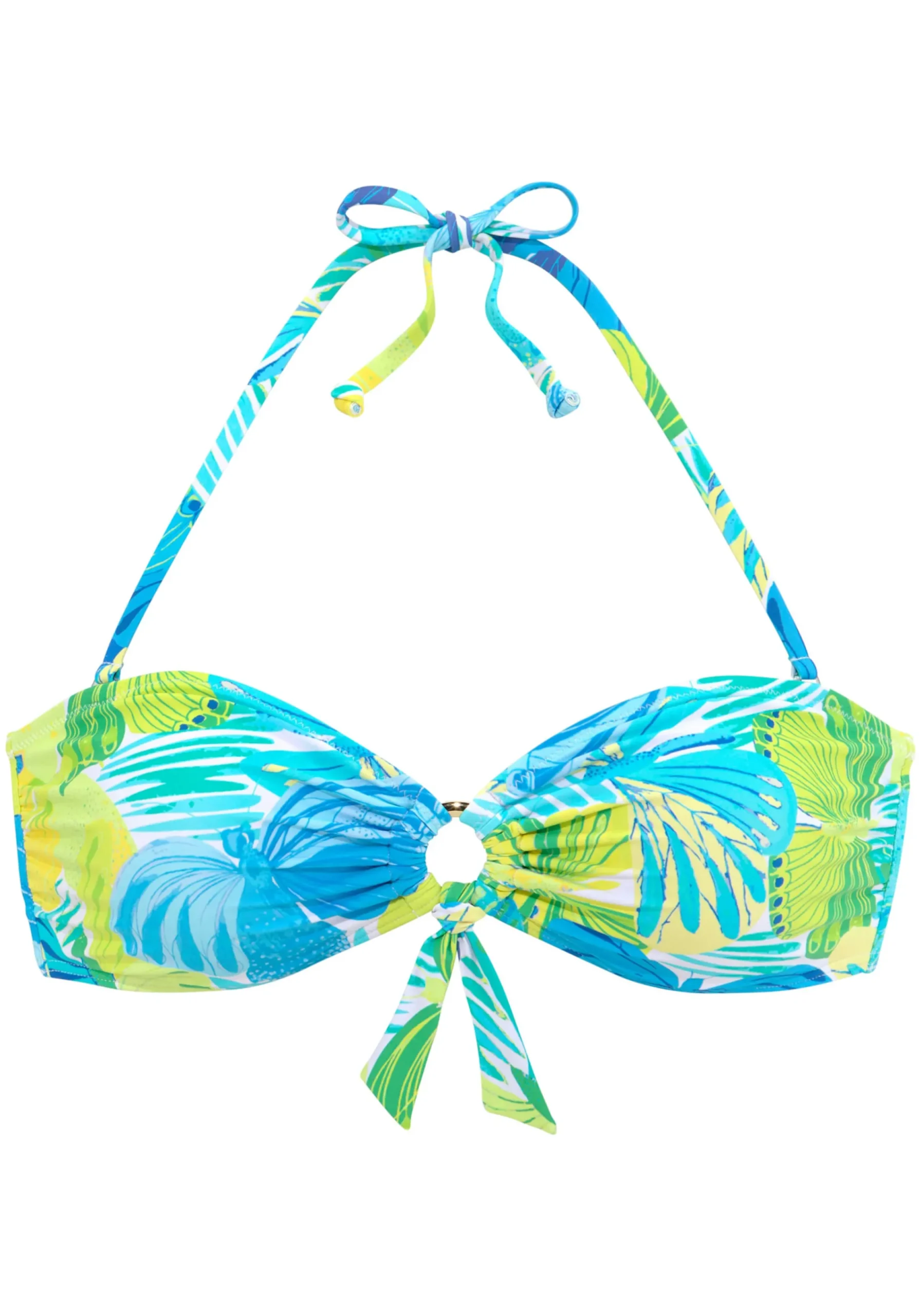 Bikinis|Sunseeker Bandeau-Bikini-Top blau-grün