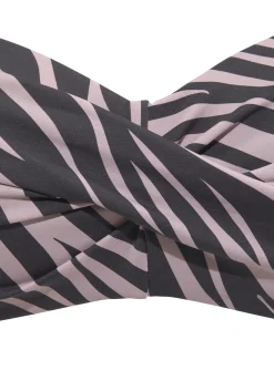 Bikinis|LASCANA Bandeau-Bikini-Top schwarz-bedruckt