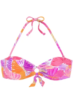 Bikinis|Sunseeker Bandeau-Bikini-Top lila-orange