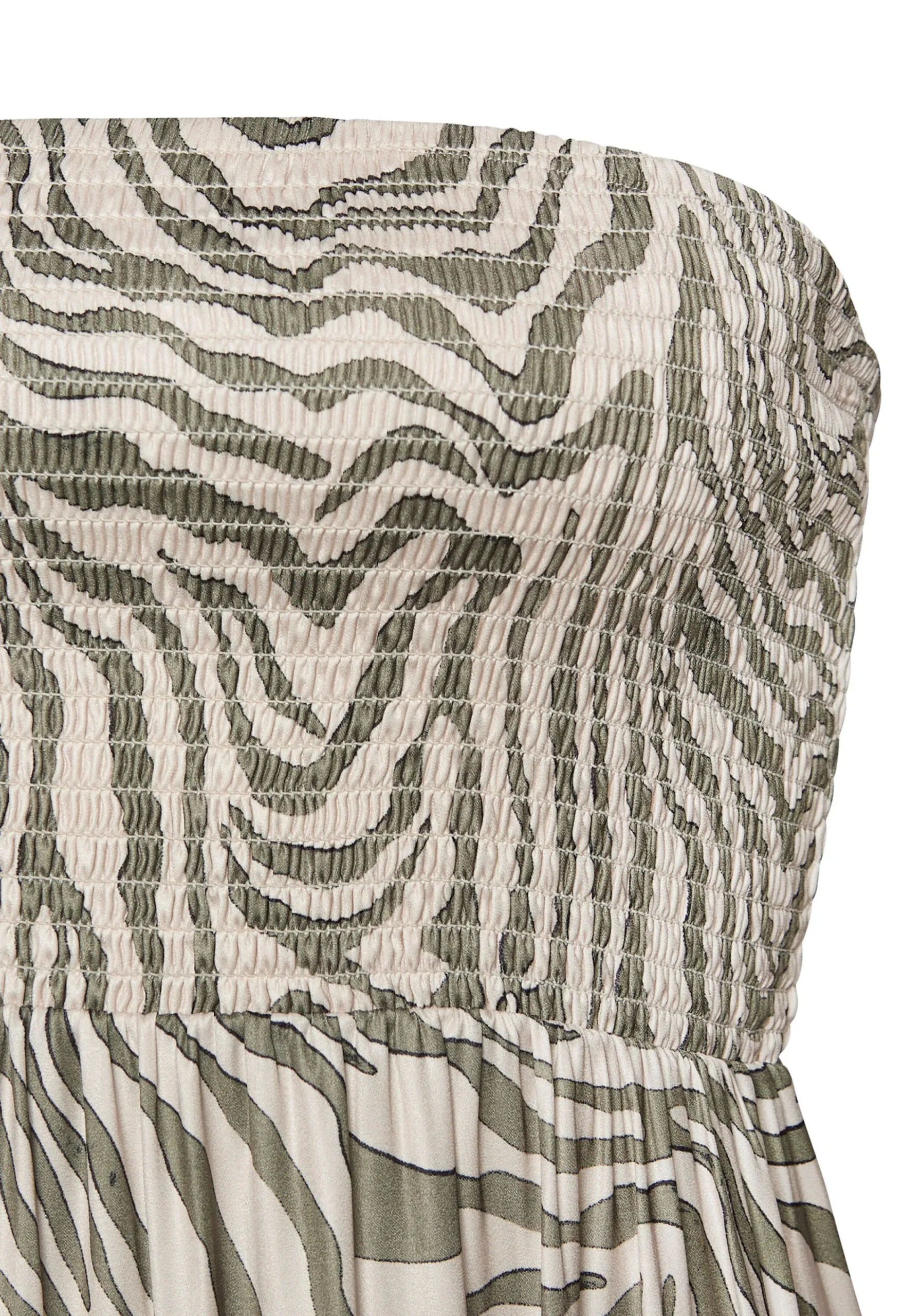 Strandkleider|Kleider|LASCANA Bandeaukleid khaki-beigebedruckt