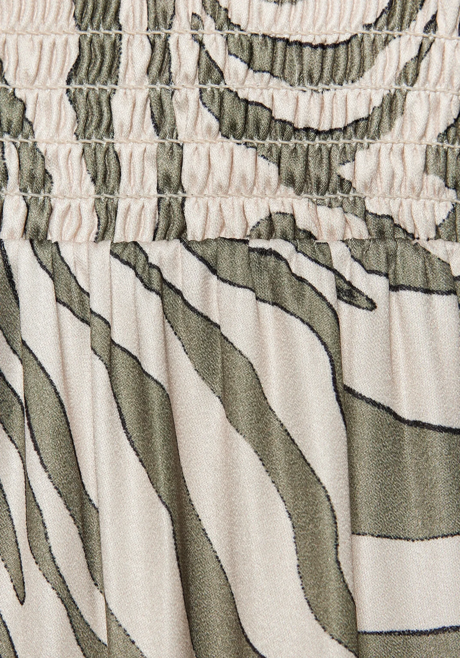 Strandkleider|Kleider|LASCANA Bandeaukleid khaki-beigebedruckt