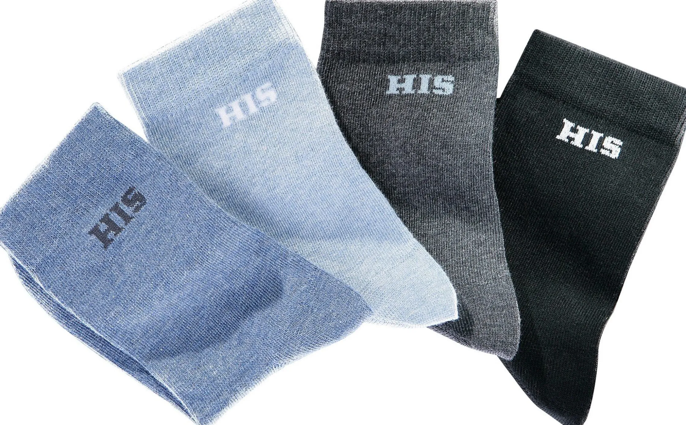 Strümpfe & Socken|H.I.S Basicsocken hellblau,blau,grau,schwarz