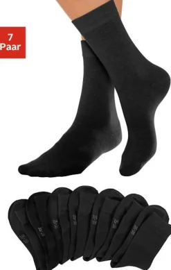 Strümpfe & Socken|Lavana Basicsocken schwarz