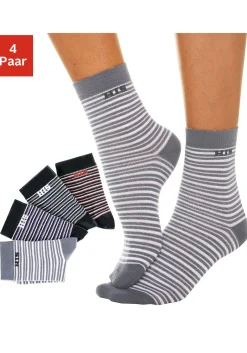 Strümpfe & Socken|H.I.S Basicsocken grau-schwarz,dunkelgrau-schwarz,hellgrau,rot-schwarz