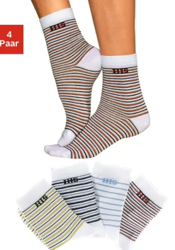 Strümpfe & Socken|H.I.S Basicsocken weiß-grün,weiß-grau,weiß-blau,weiß-braun