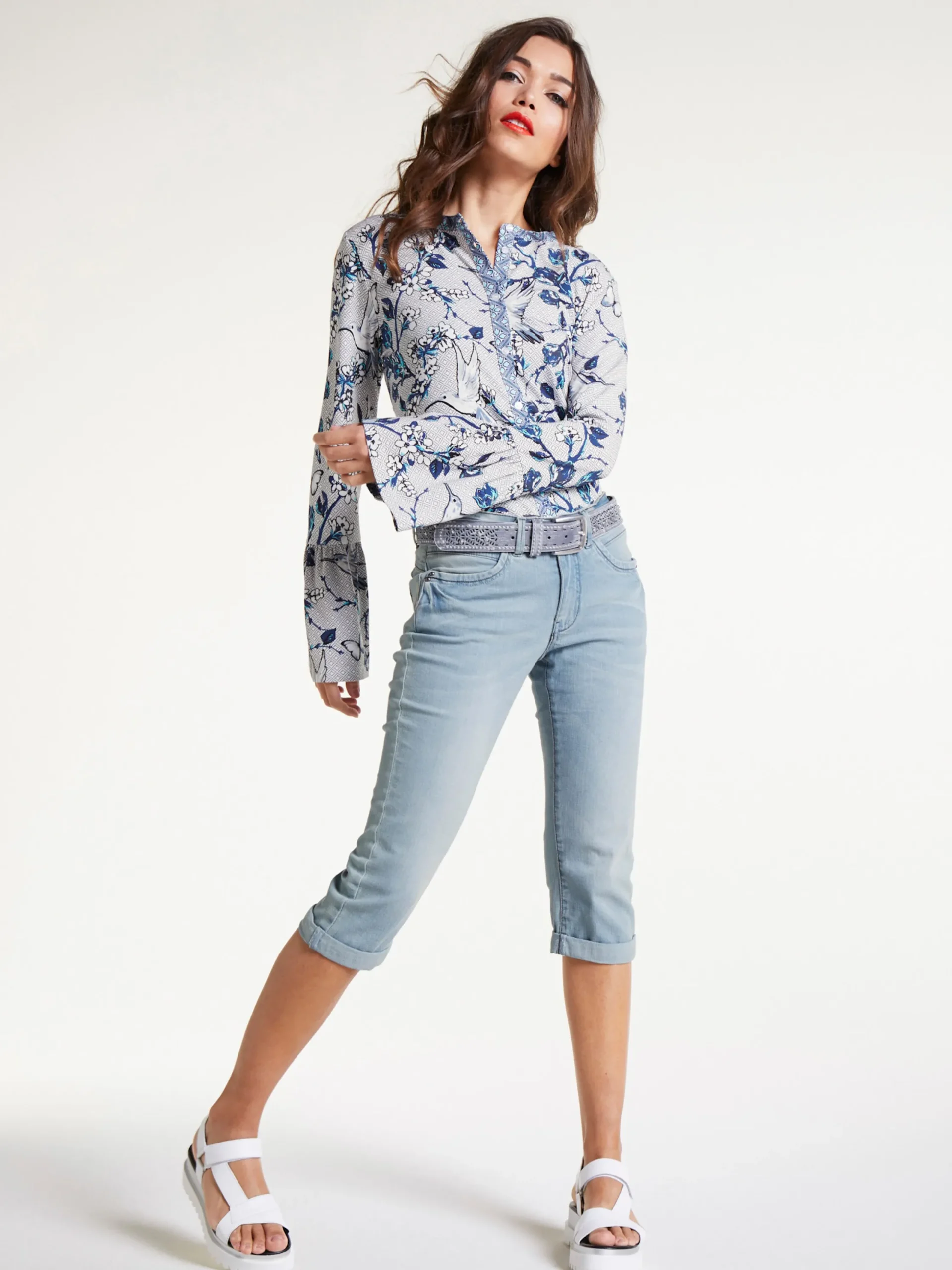 Strandmode|Hosen|heine Bauchweg-Hose bleached
