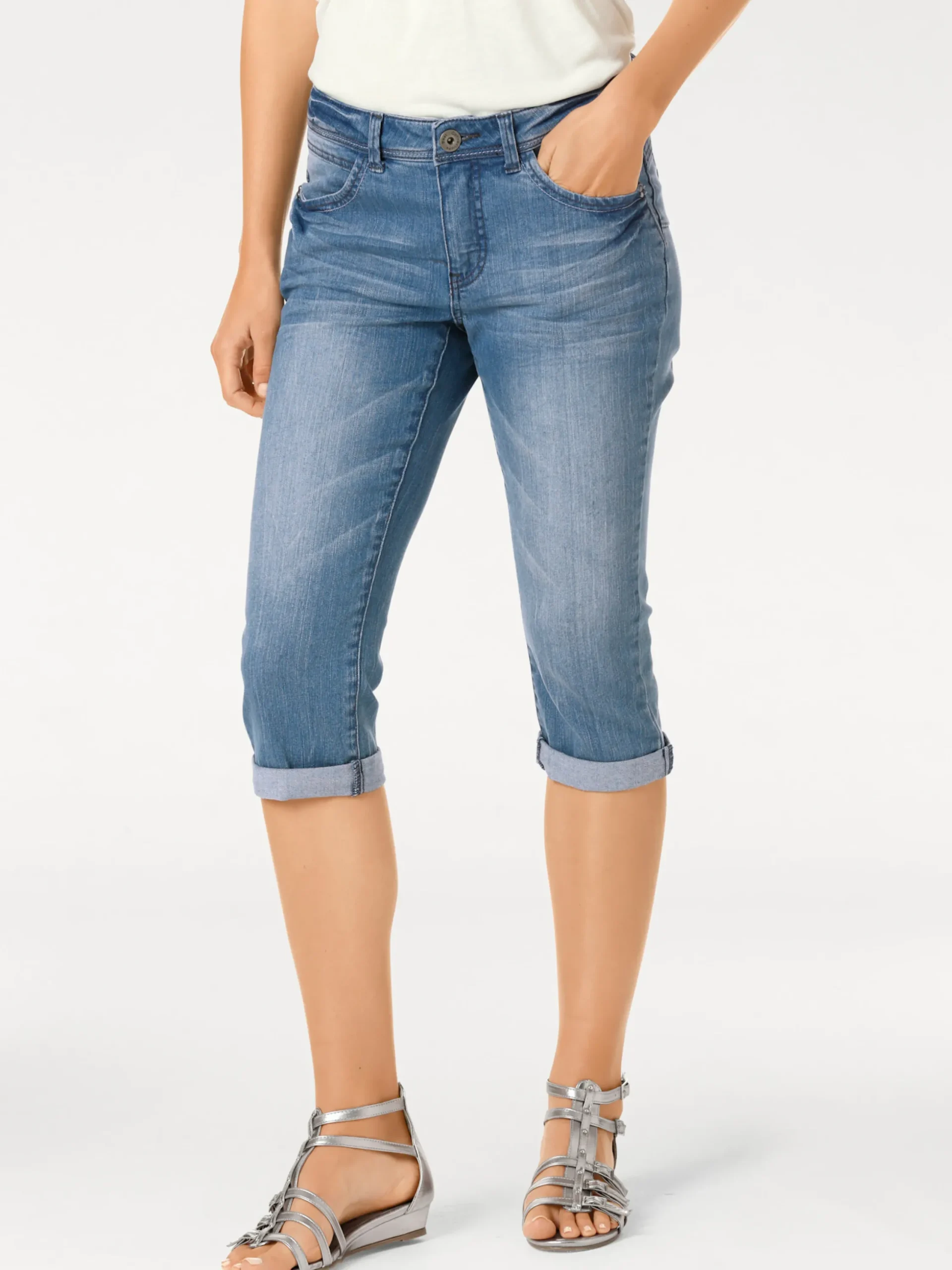 Strandmode|Hosen|heine Bauchweg-Hose bluestone