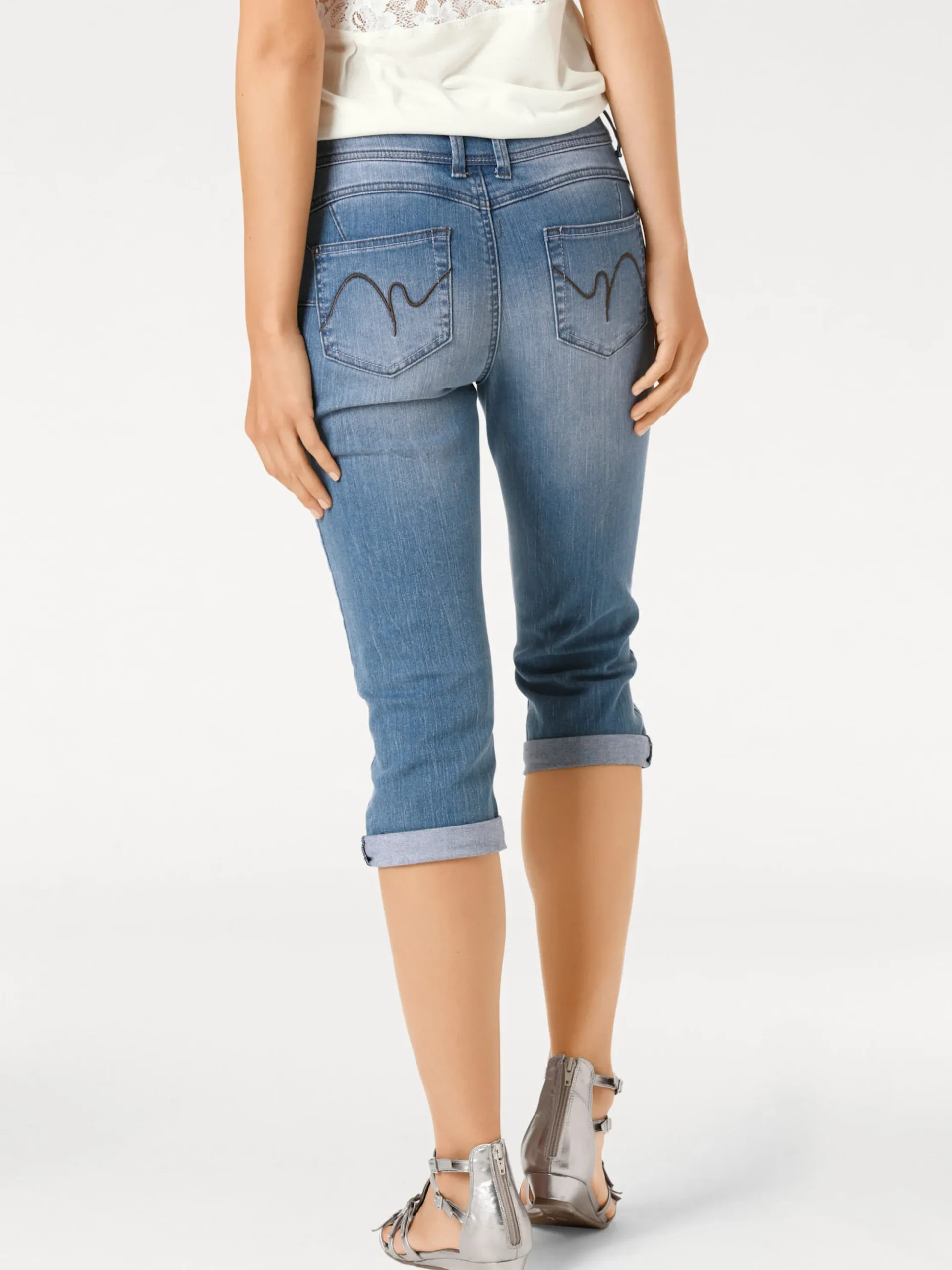 Strandmode|Hosen|heine Bauchweg-Hose bluestone