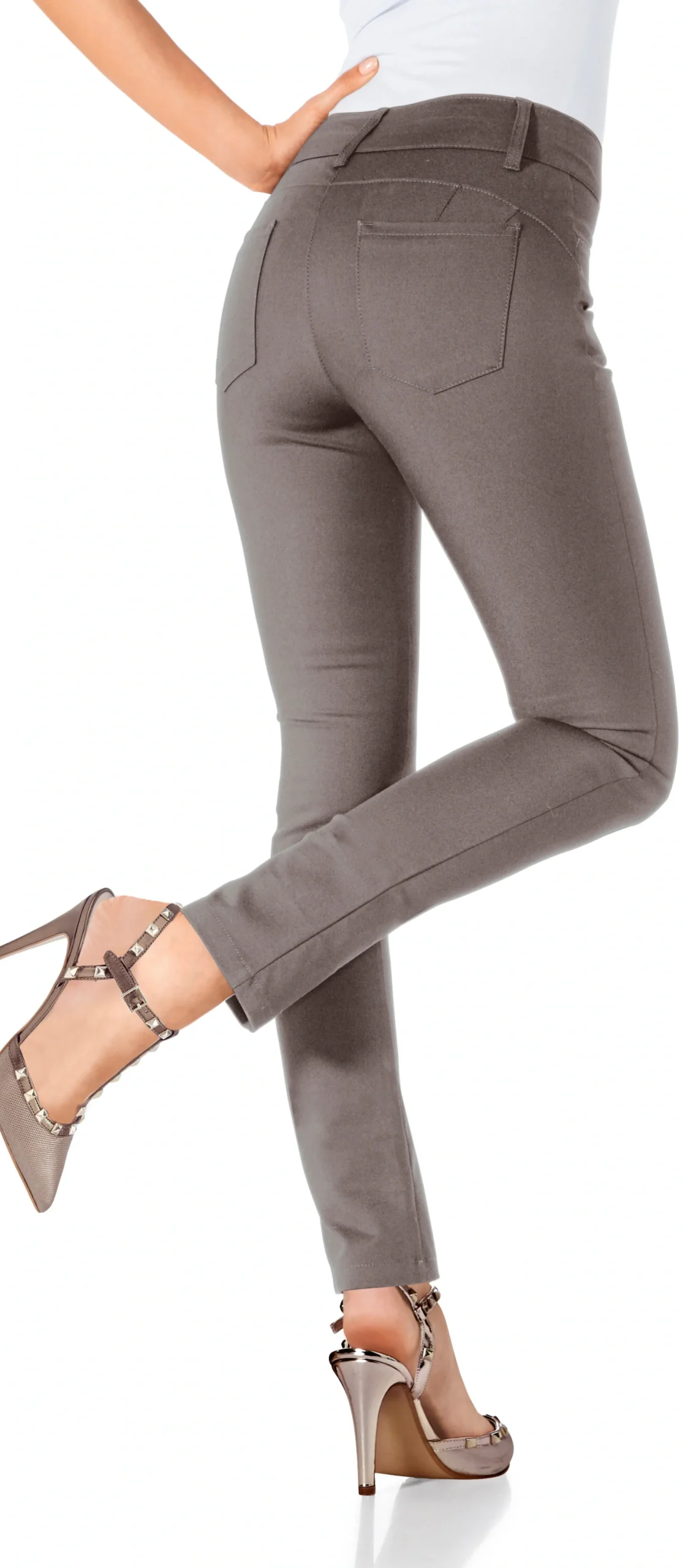 Basics|heine Bauchweg-Hose taupe