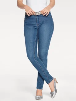 Strandmode|Basics|heine Bauchweg-Jeans bleached