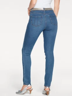 Strandmode|Basics|heine Bauchweg-Jeans bleached