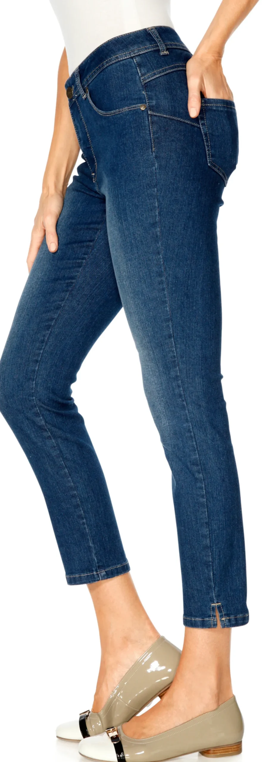 Strandmode|Basics|heine Bauchweg-Jeans bluedenim