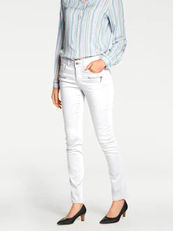 Strandmode|Jeans|heine Bauchweg-Jeans weiß