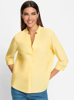 Blusen|heine Baumwollbluse gelb