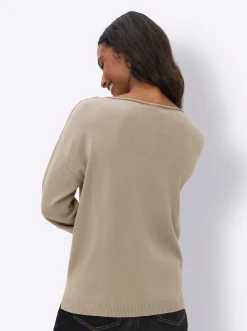 Pullover|heine Baumwollpullover sesam