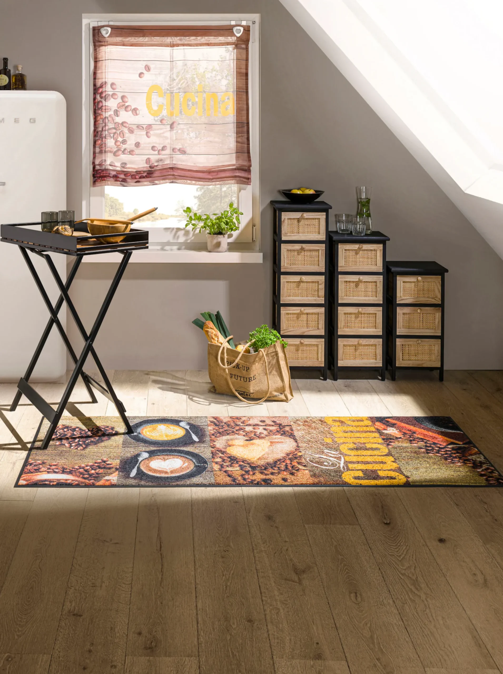 Tische|heine home Beistelltisch schwarz-braun