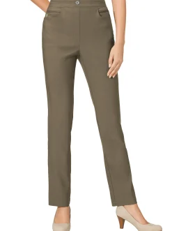Hosen| Bengalinhose mit Zierreißverschlüssen khaki