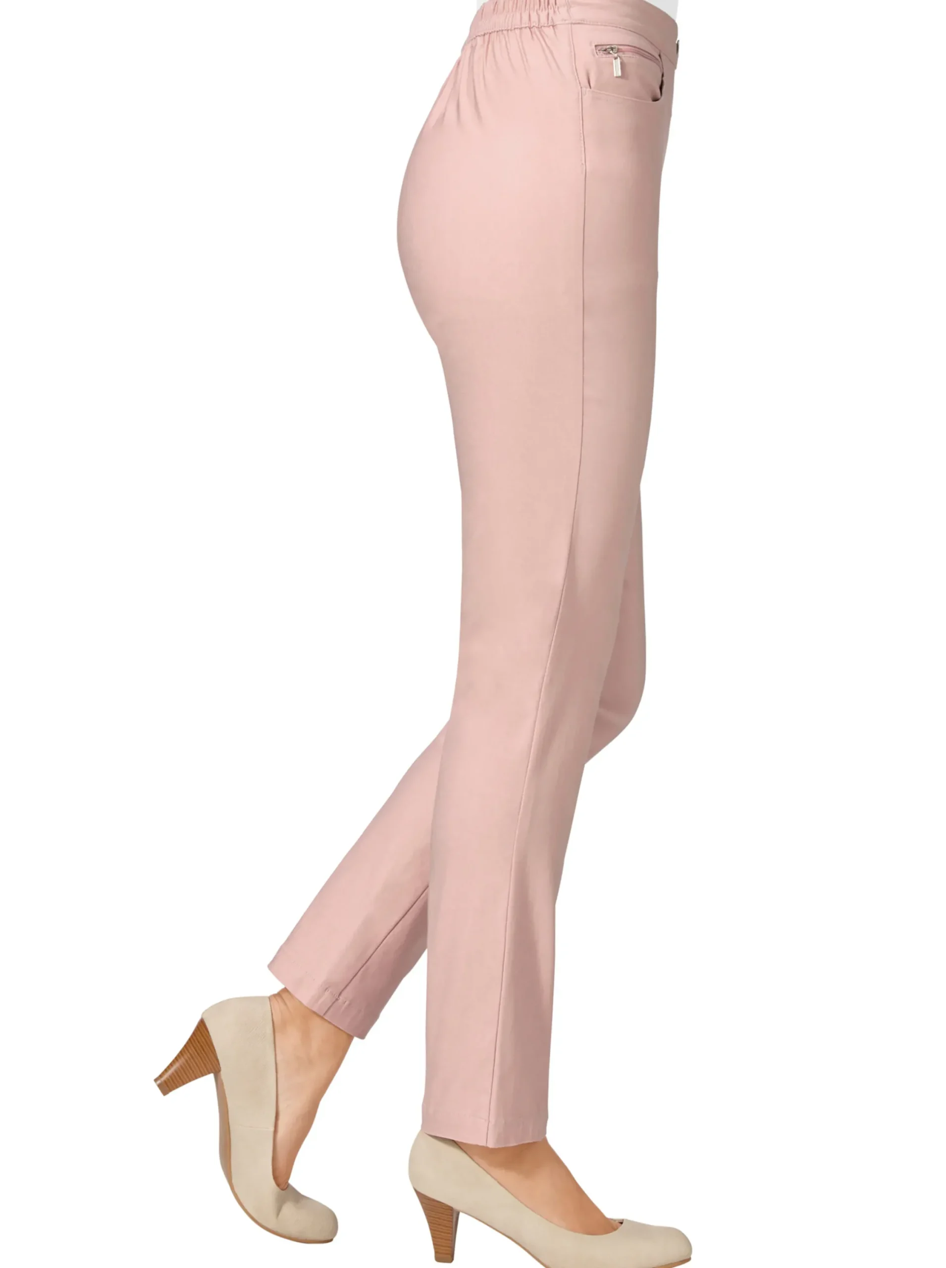 Basics| Bengalinhose mit Zierreißverschlüssen rosé
