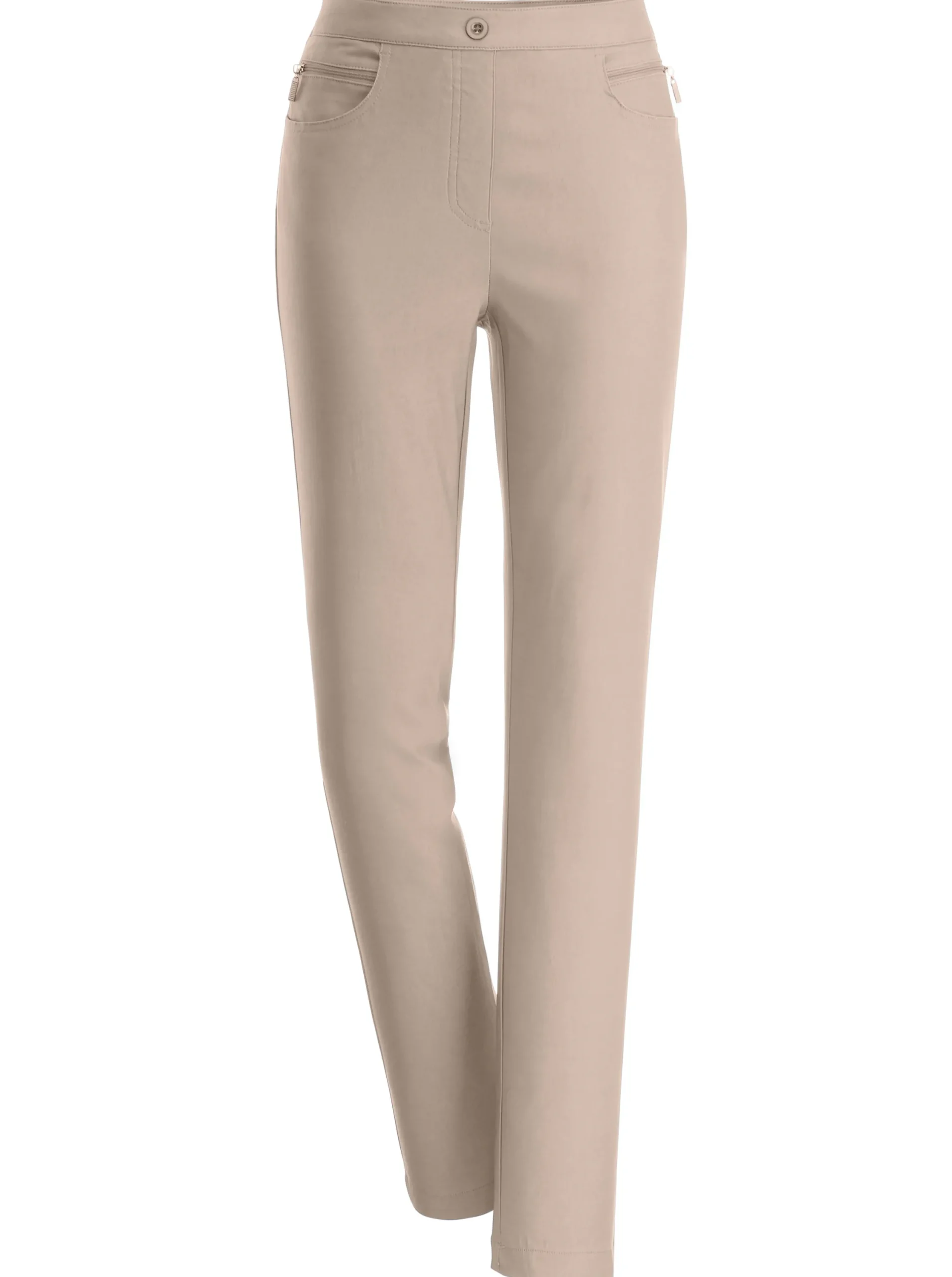Basics|Hosen| Bengalinhose mit Zierreißverschlüssen sand