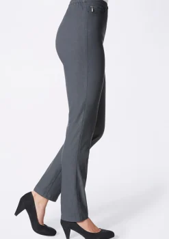 Basics| Bengalinhose mit Zierreißverschlüssen anthrazit