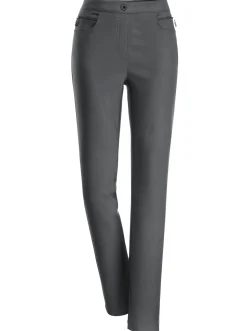 Basics| Bengalinhose mit Zierreißverschlüssen anthrazit