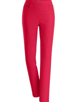 Basics|Hosen| Bengalinhose mit Zierreißverschlüssen rot