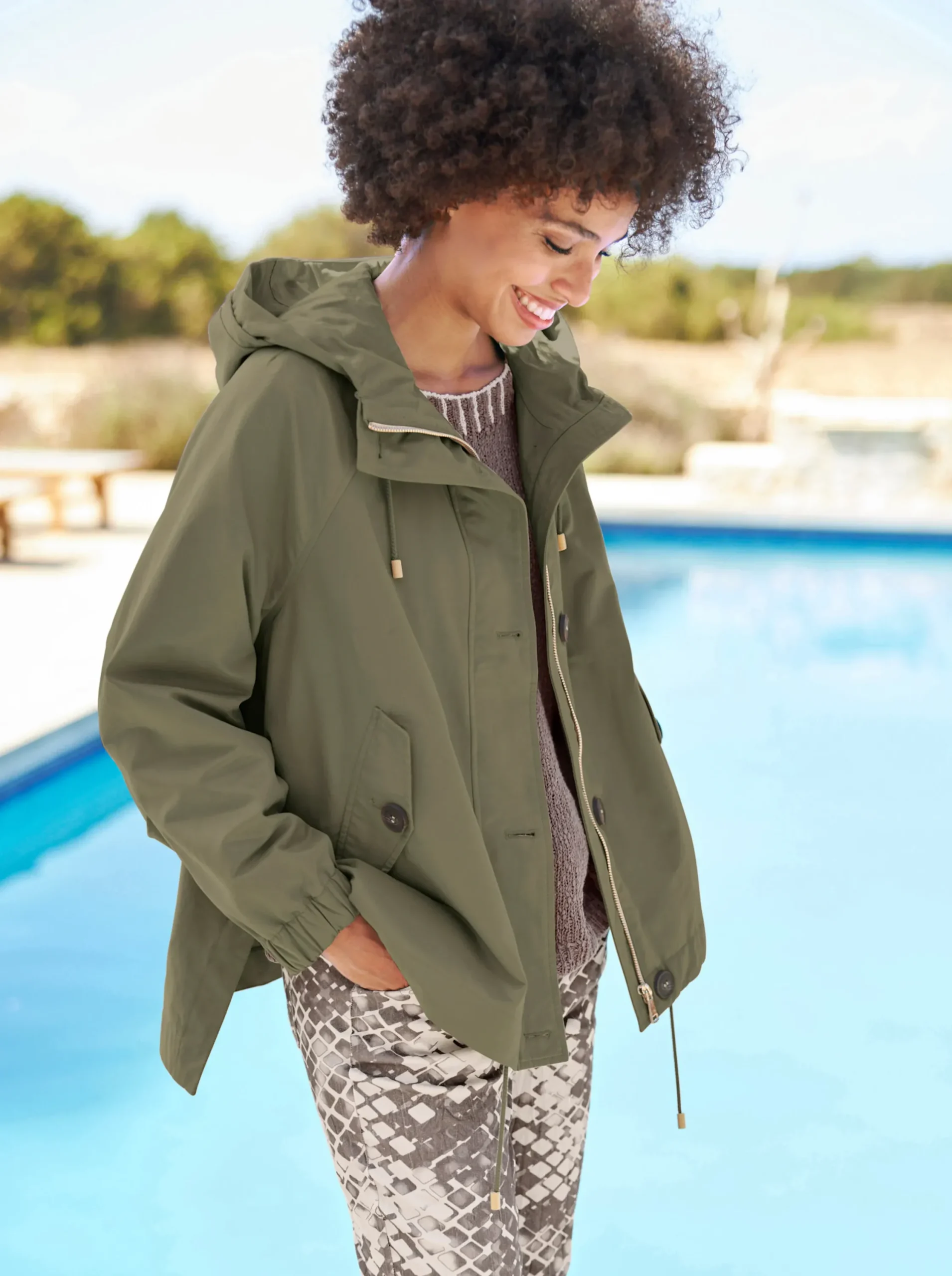 Jacken|heine Übergangsjacke khaki