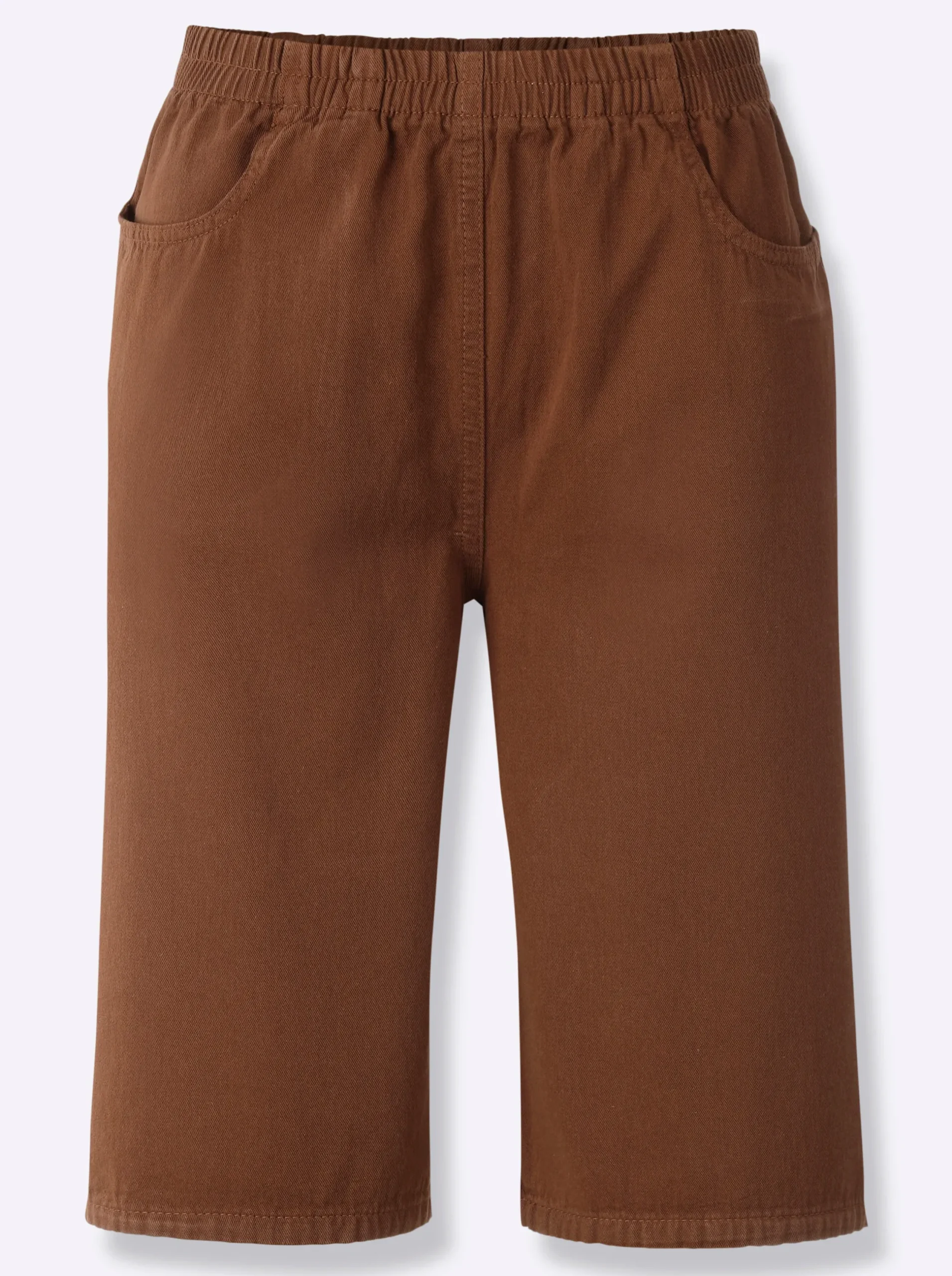 Hosen| Bermudas mit Rundum-Dehnbund dunkelbraun