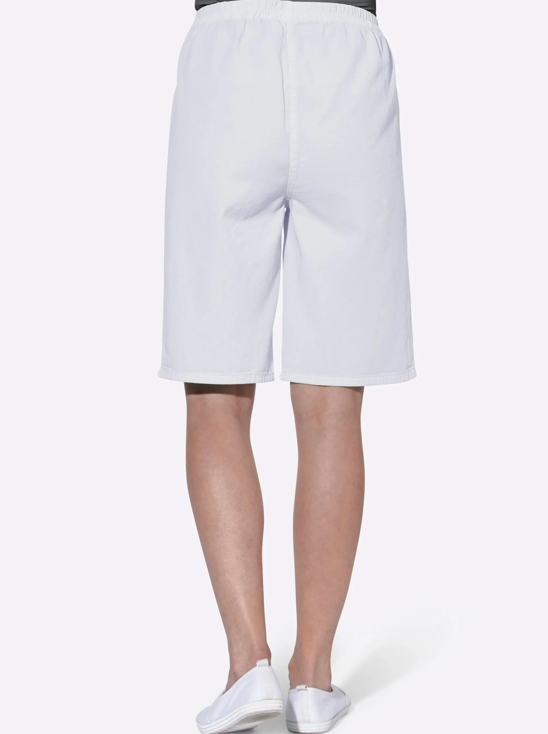 Hosen| Bermudas mit Rundum-Dehnbund weiß