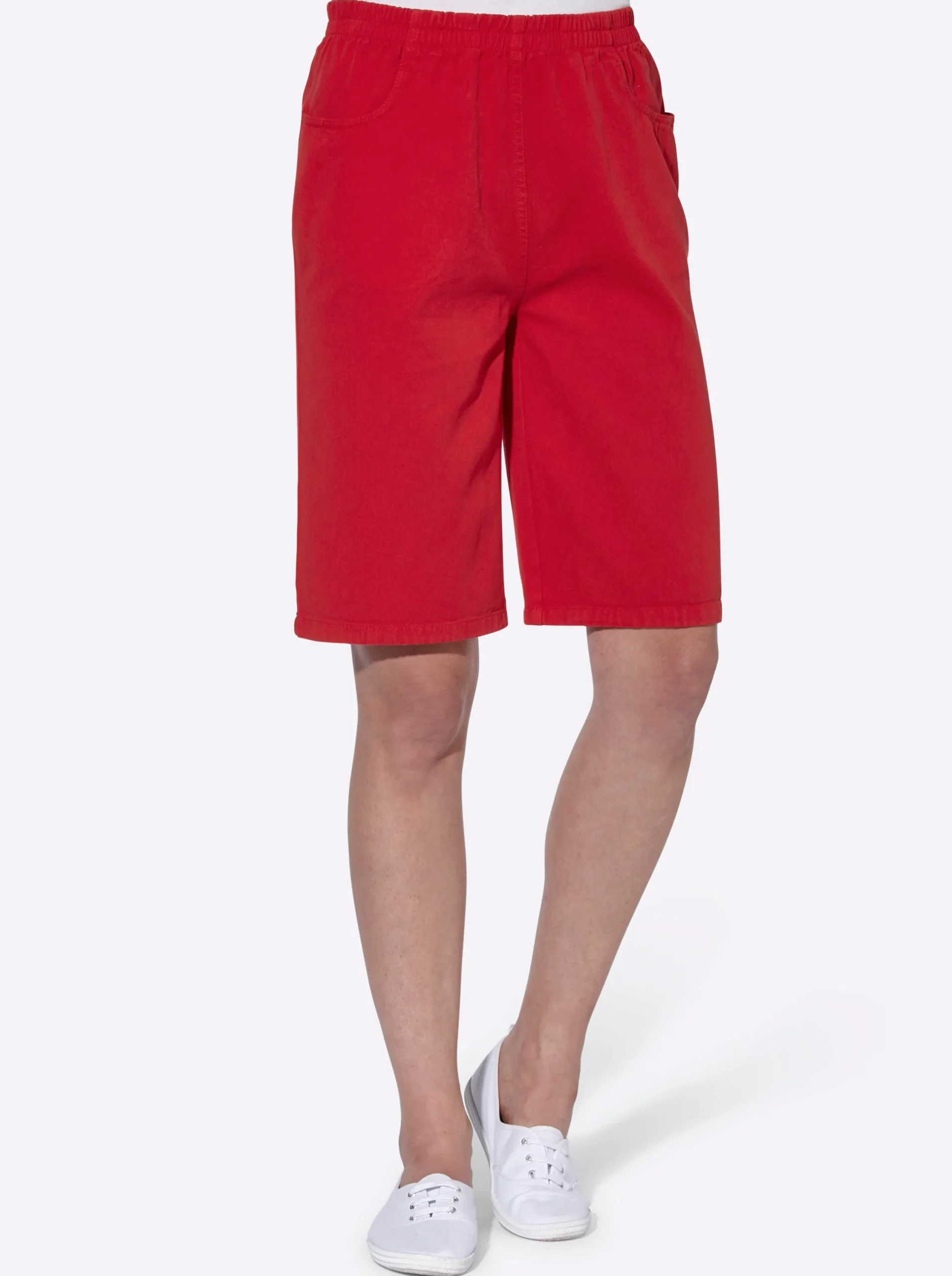 Hosen| Bermudas mit Rundum-Dehnbund rot