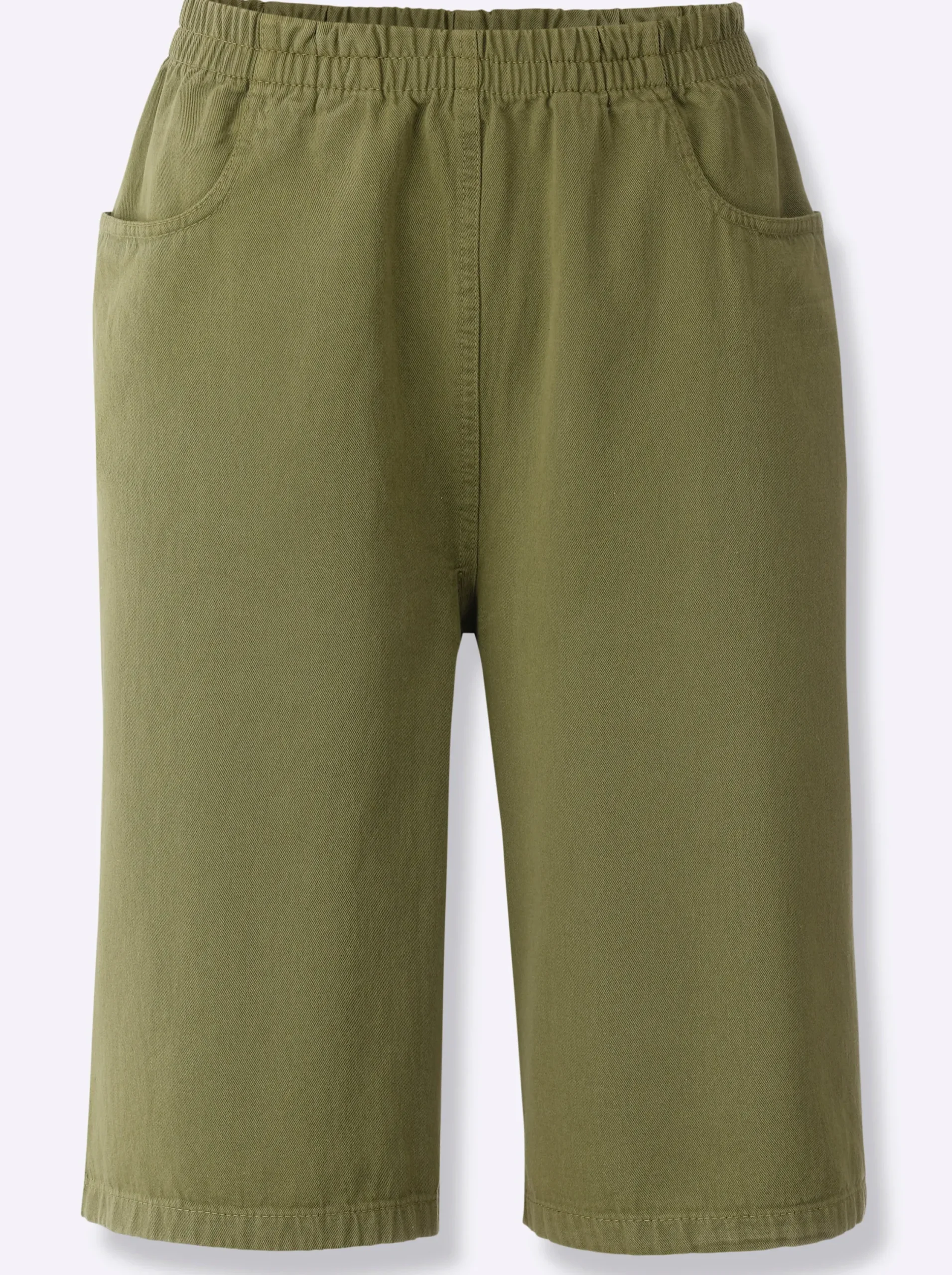 Hosen| Bermudas mit Rundum-Dehnbund oliv