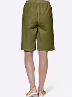 Hosen| Bermudas mit Rundum-Dehnbund oliv