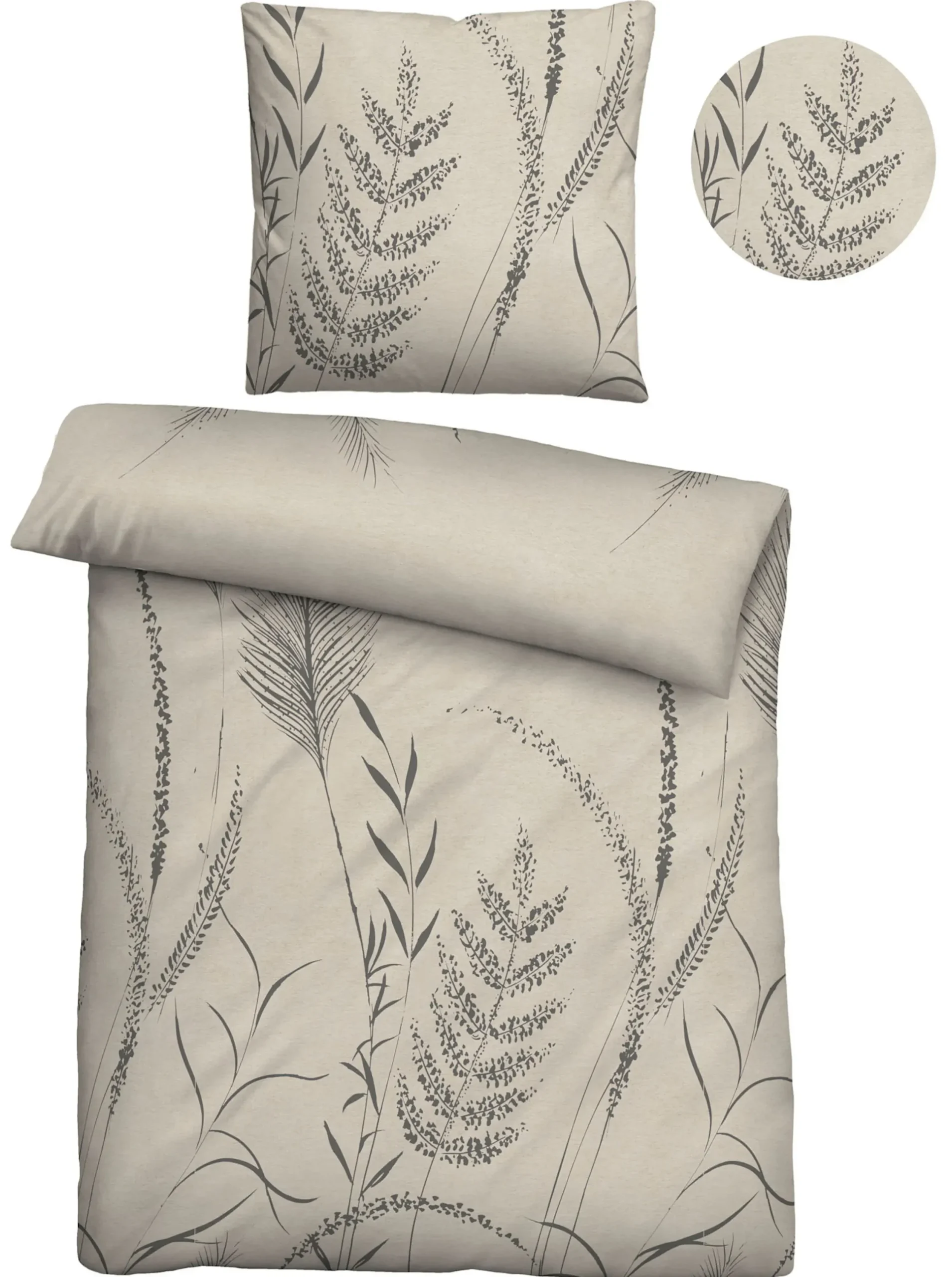 Bettwäsche & Laken|Biberna Bettwäsche taupe