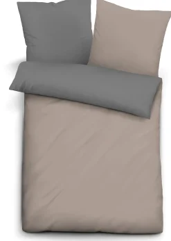 Bettwäsche & Laken|Biberna Bettwäsche taupe-grau