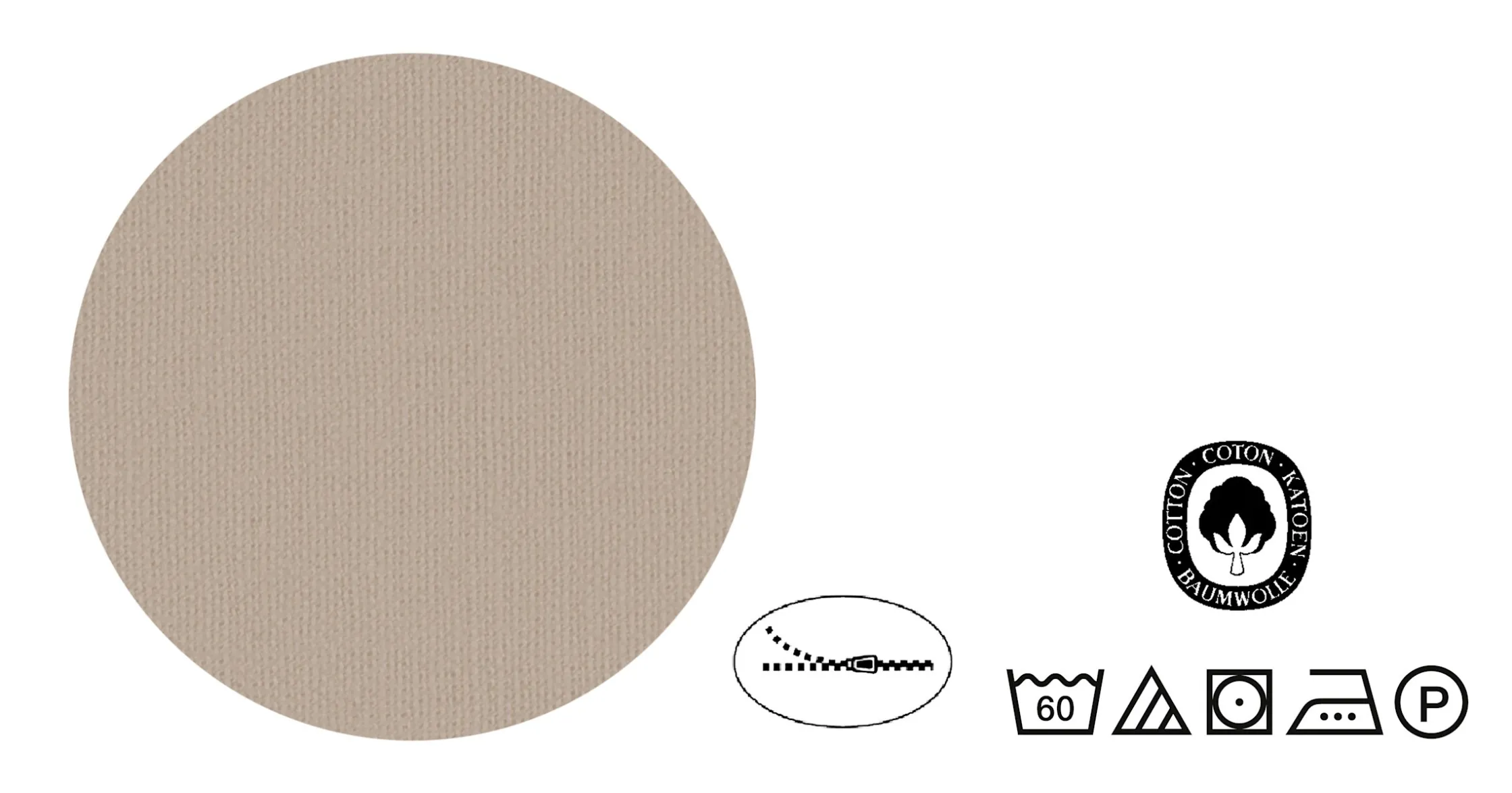 Bettwäsche & Laken|Biberna Bettwäsche taupe-grau