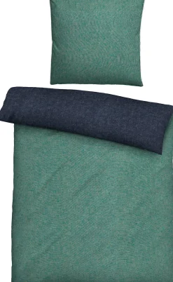 Bettwäsche & Laken|Biberna Bettwäsche grün-blau