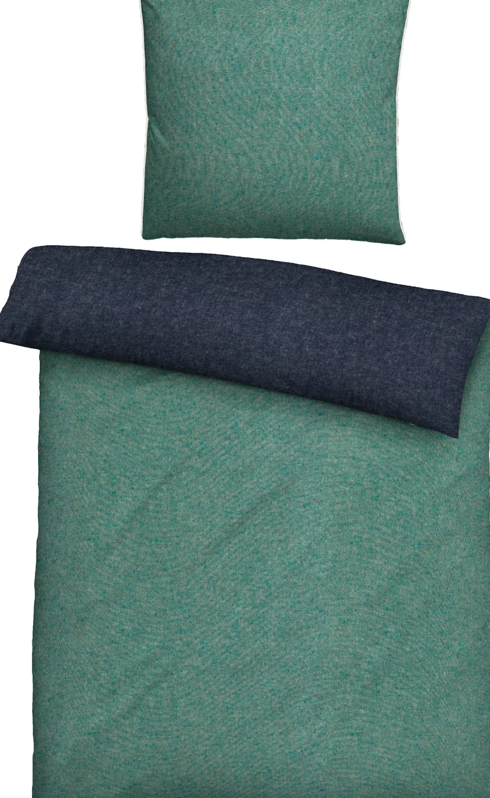 Bettwäsche & Laken|Biberna Bettwäsche grün-blau
