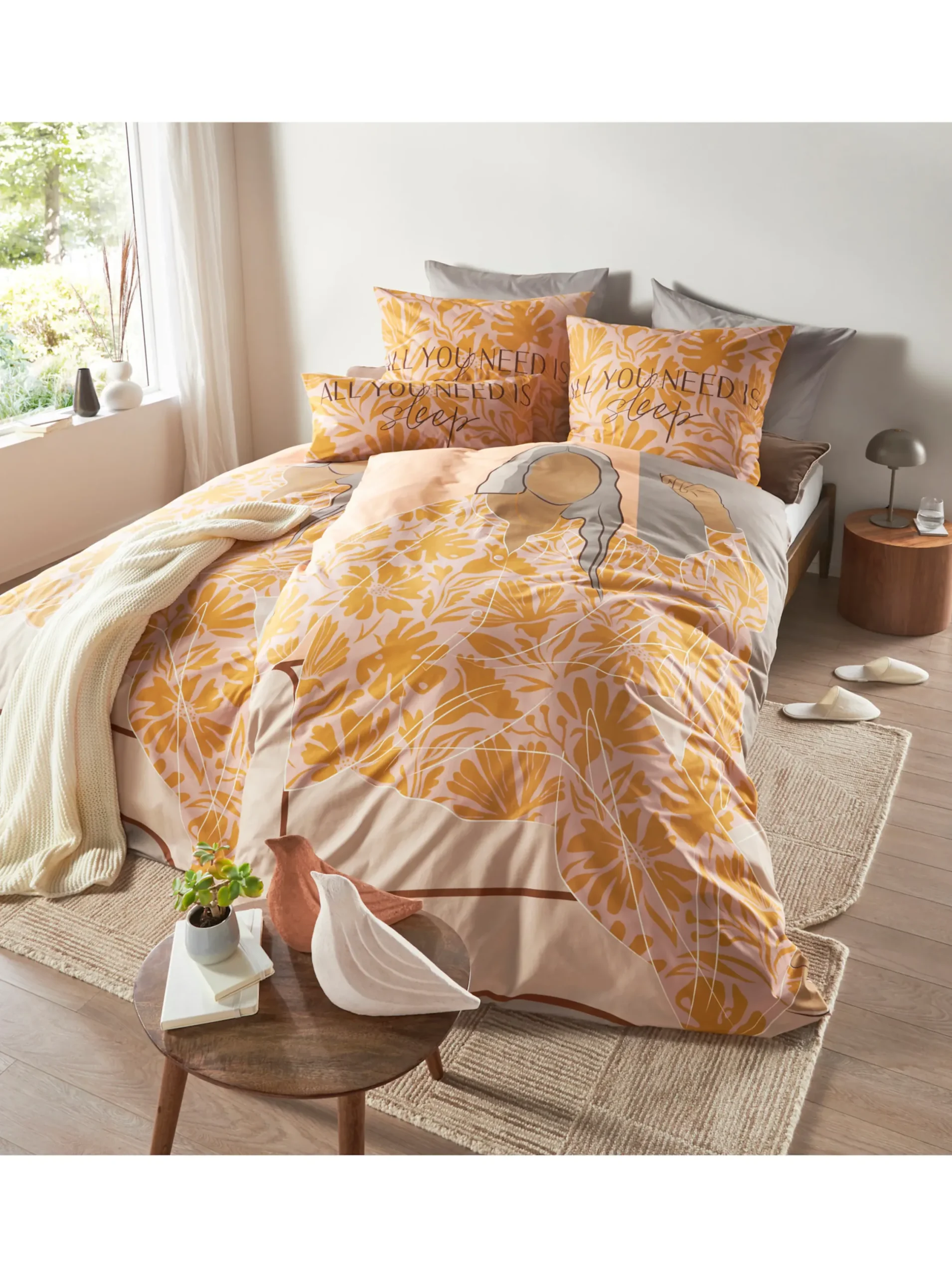 Bettwäsche & Laken|heine home Bettwäsche ocker-sesam-bedruckt