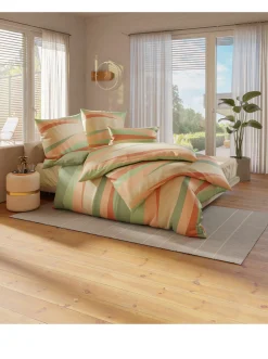 Bettwäsche & Laken| Bettwäsche reseda-apricot-bedruckt