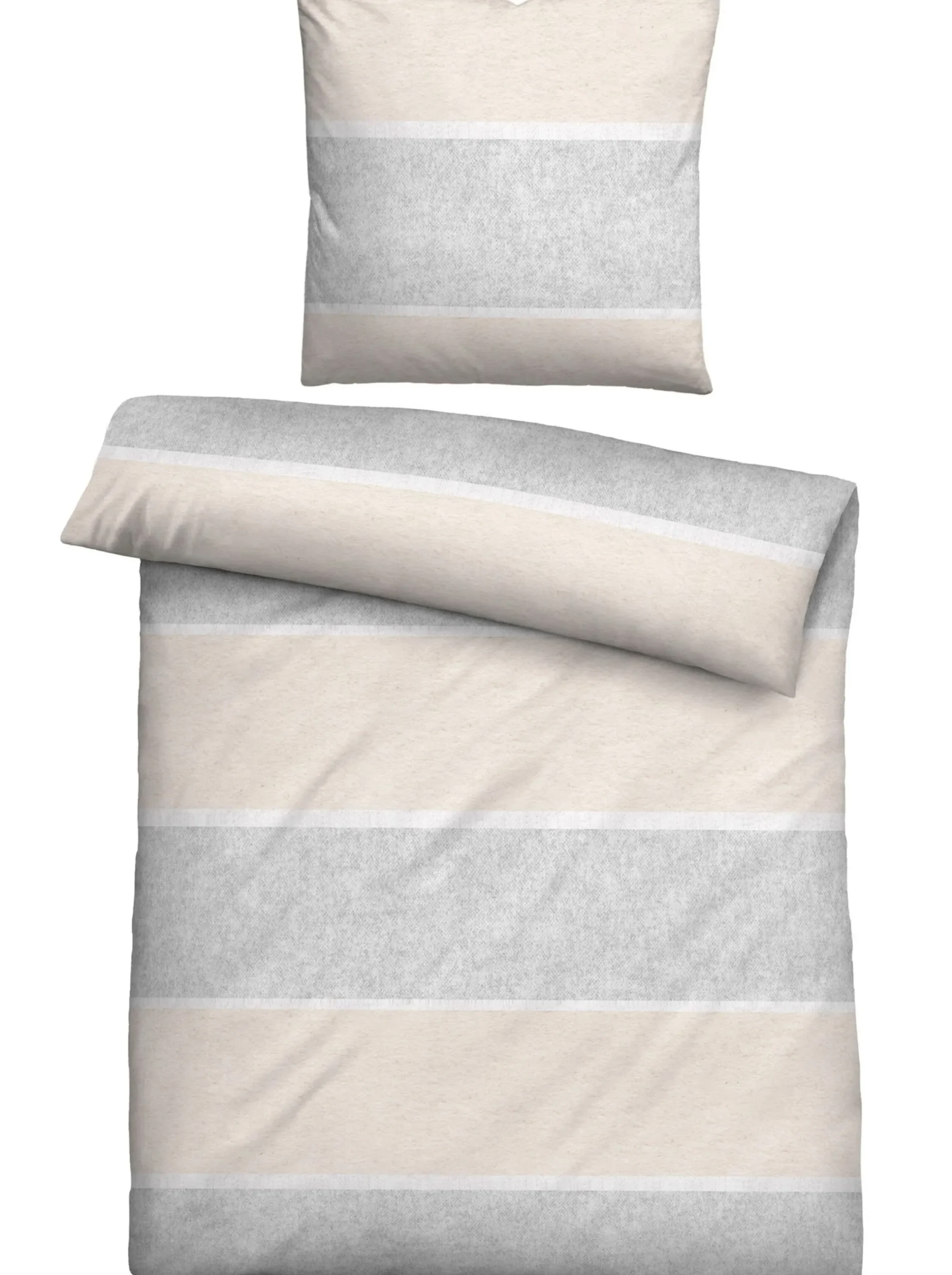 Bettwäsche & Laken|Biberna Bettwäsche taupe-grau