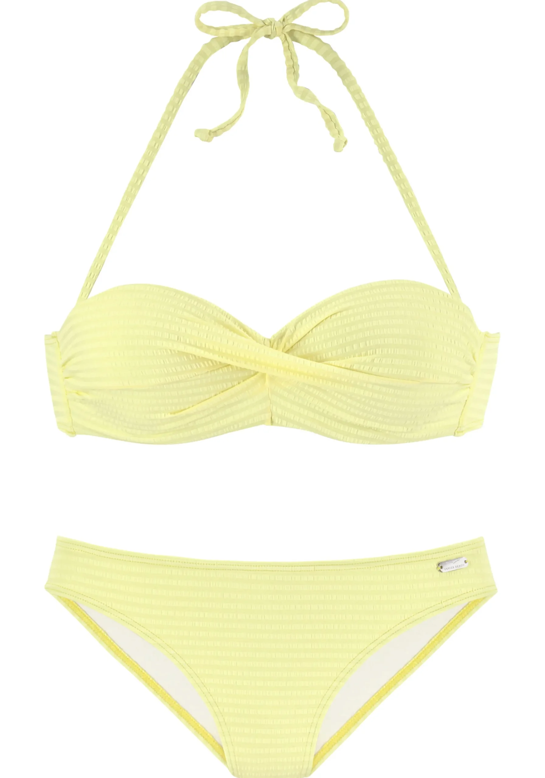 Bikinis|Venice Beach Bügel-Bandeau-Bikini zitrone