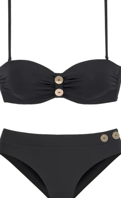 Bikinis|Vivance Bügel-Bandeau-Bikini schwarz