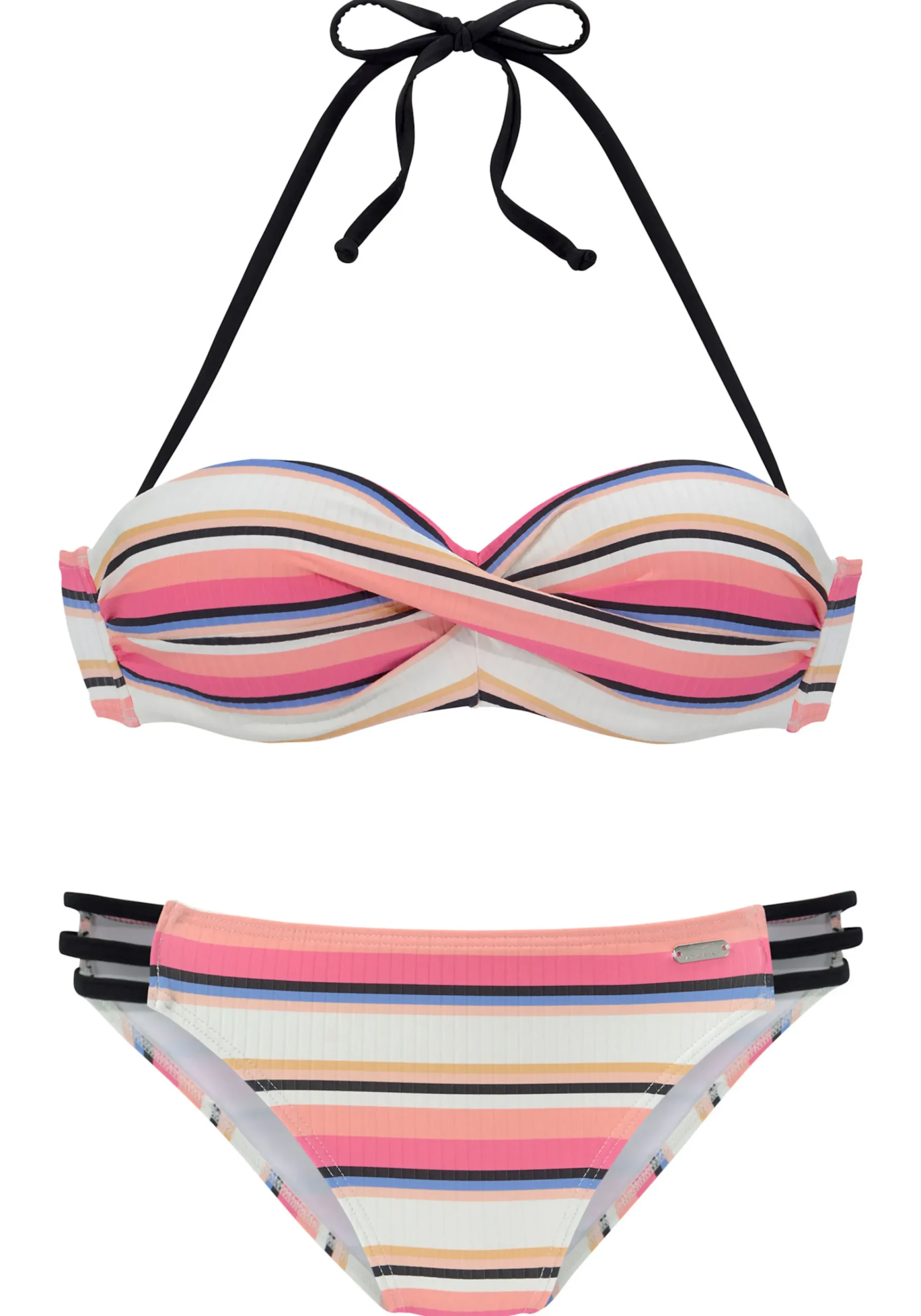 Bikinis|Venice Beach Bügel-Bandeau-Bikini creme-rosa