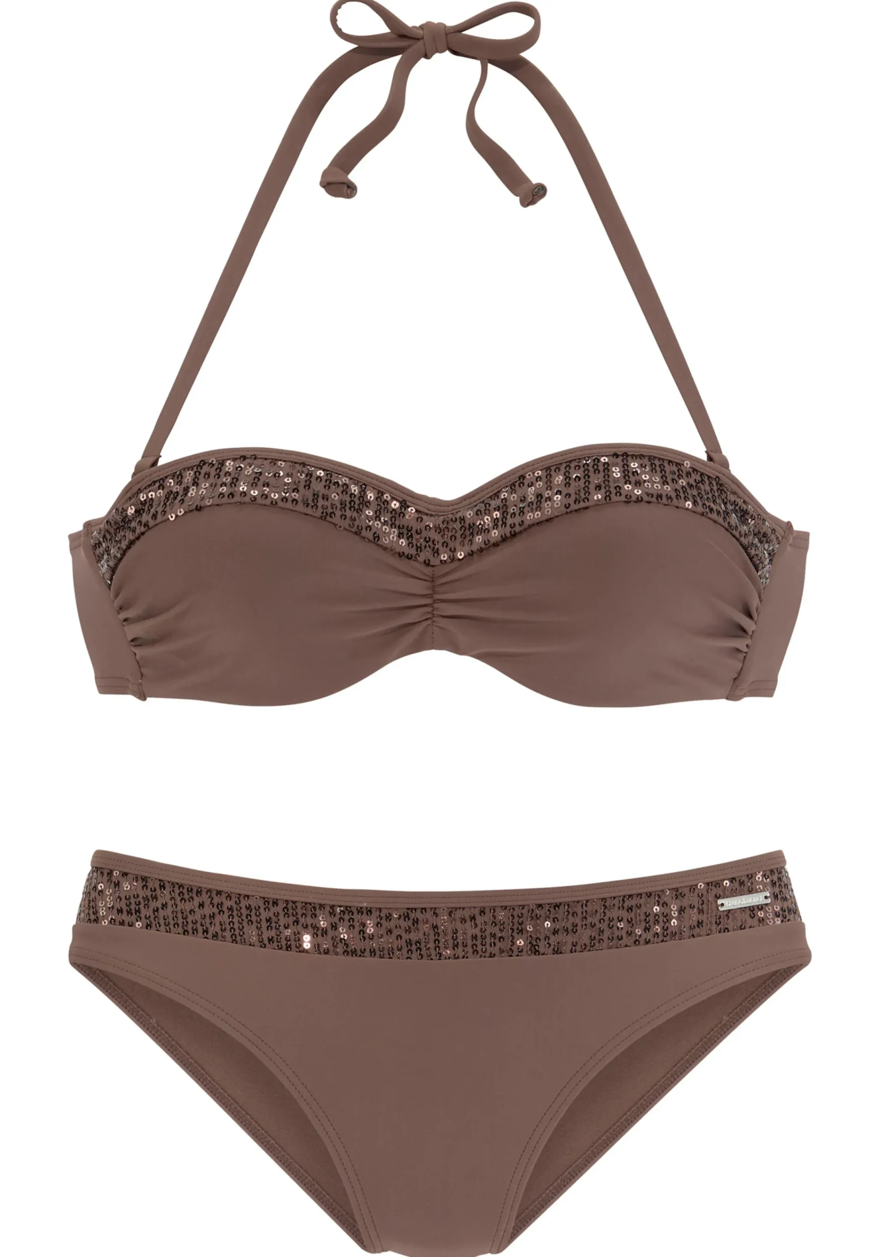 Bikinis|Bruno Banani Bügel-Bandeau-Bikini coffee