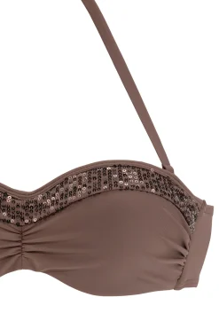 Bikinis|Bruno Banani Bügel-Bandeau-Bikini coffee