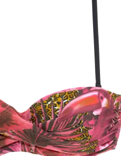 Bikinis|LASCANA Bügel-Bandeau-Bikini pink-bedruckt