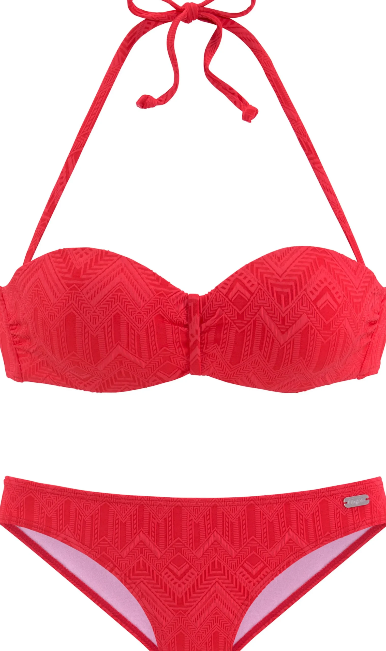 Bikinis|Buffalo Bügel-Bandeau-Bikini rot
