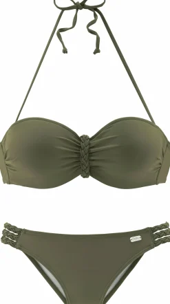 Bikinis|Buffalo Bügel-Bandeau-Bikini oliv
